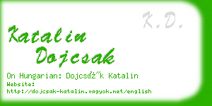 katalin dojcsak business card